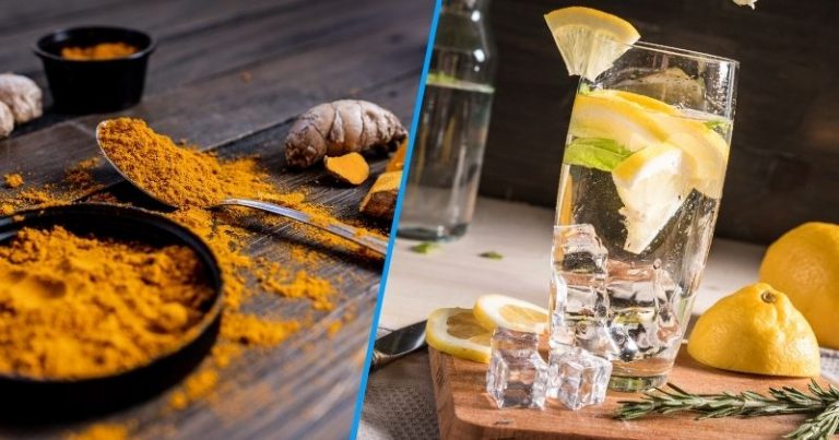kurkuma i woda z cytryną