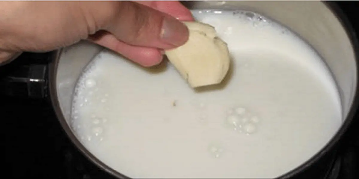 czosnek z mlekiem