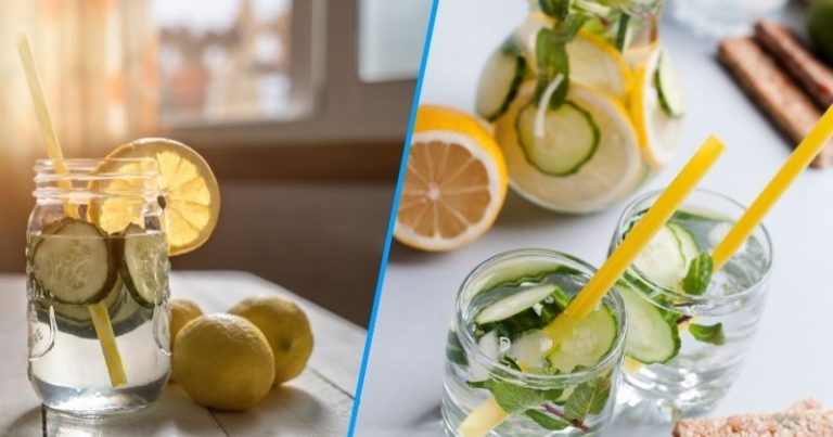 woda z cytryną i ogórkiem