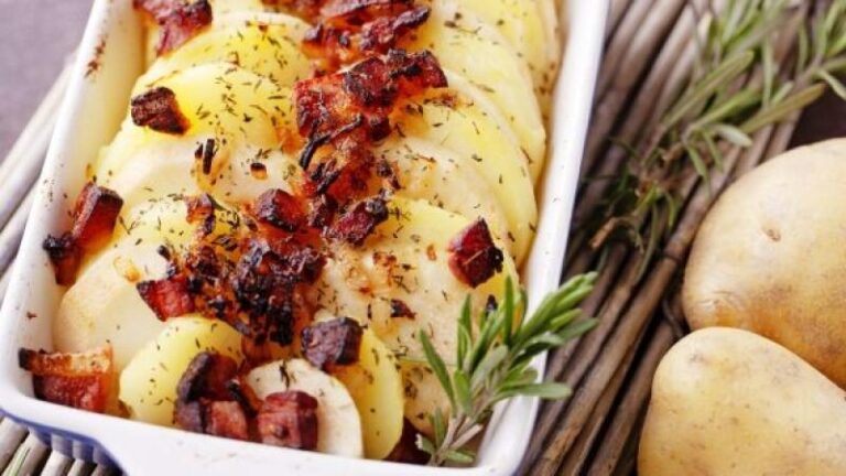 zapiekane ziemniaki z gruszkami