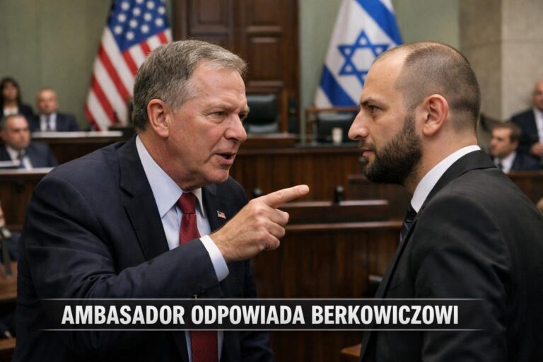 Ambasador USA uderzył w Berkowicza. Po fladze Izraela ze swastyką padło ostre „wstyd”