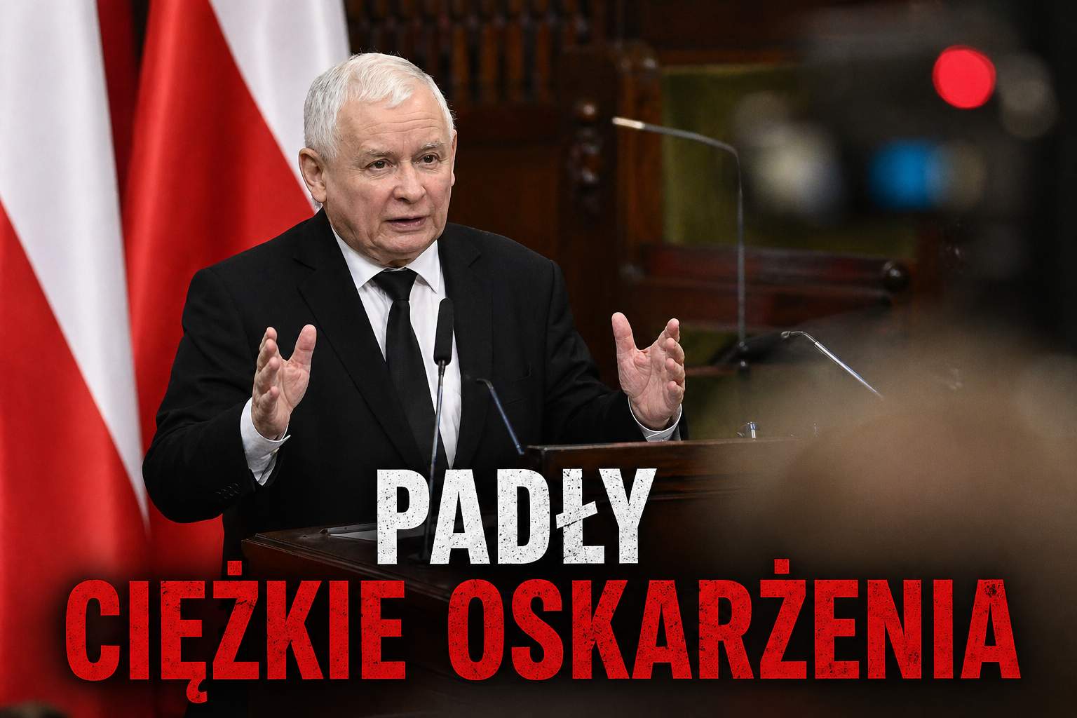 Kaczyński wyszedł na mównicę i padły ciężkie słowa. Oskarżenia odbiły się szerokim echem