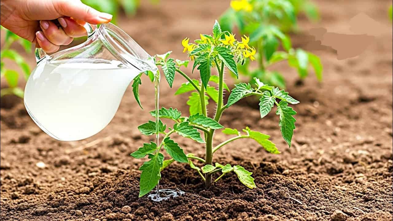 Dwa domowe nawozy do pomidorów. Jeden idzie pod korzeń drugi chroni liście po deszczu