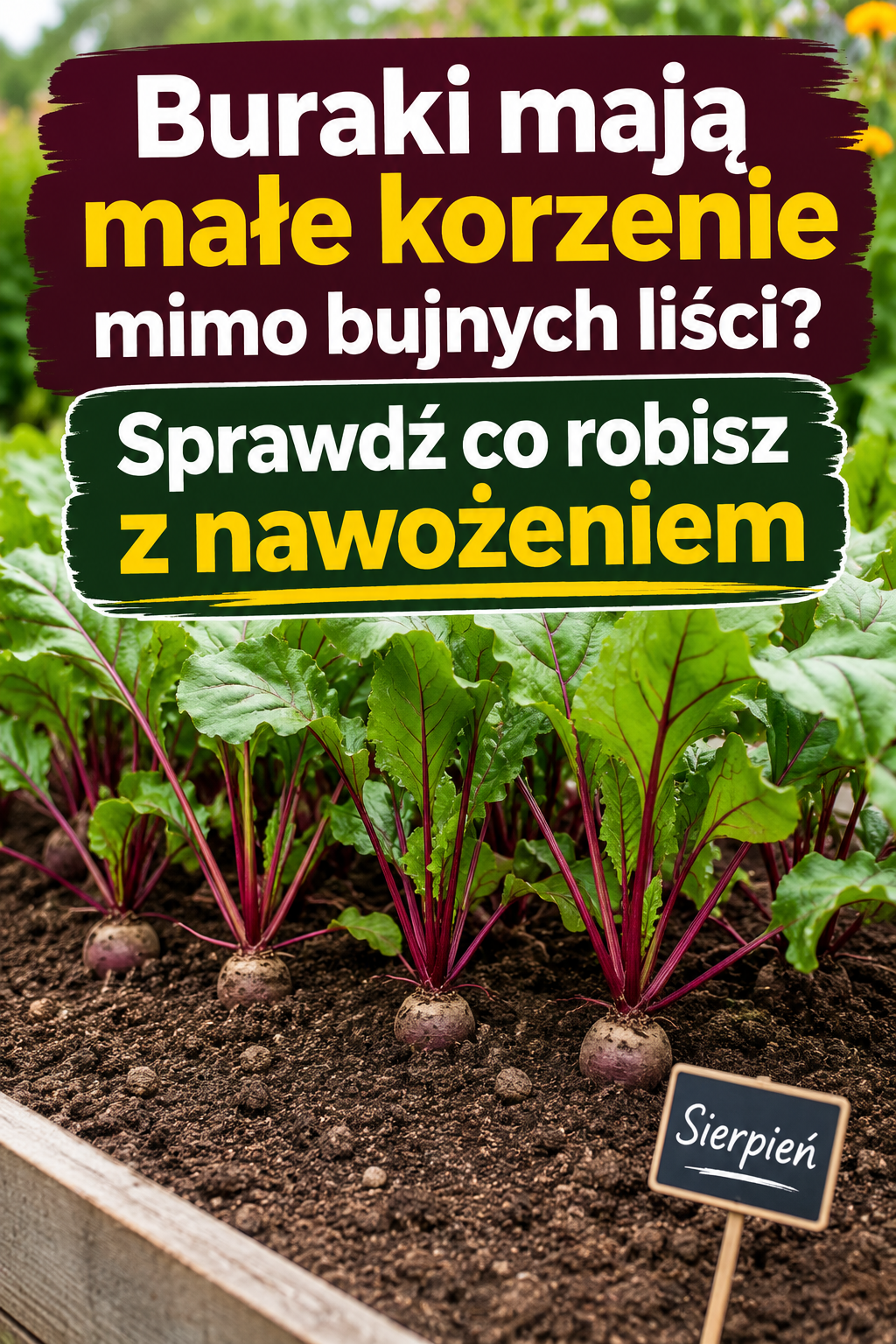 Buraki mają małe korzenie mimo bujnych liści? Sprawdź co robisz z nawożeniem