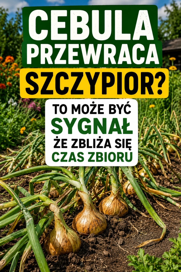 Cebula przewraca szczypior? To może być sygnał że zbliża się czas zbioru