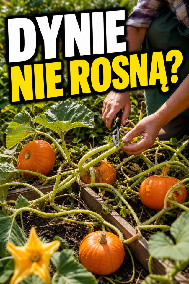 Dynia ma owoce ale nie rosną większe? W sierpniu liczy się odpowiednie prowadzenie pędów