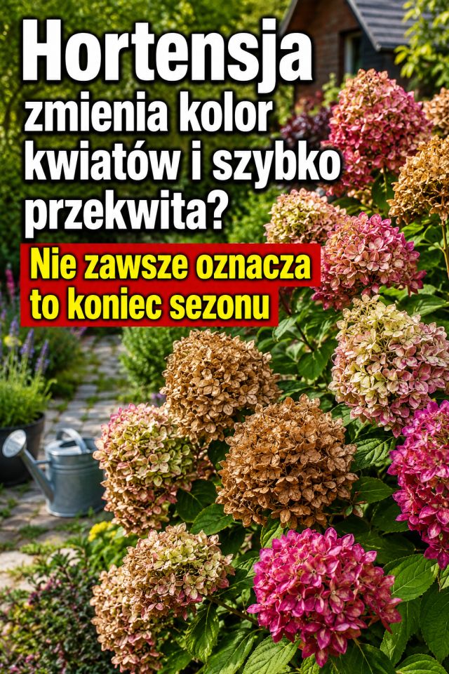 Hortensja zmienia kolor kwiatów i szybko przekwita? Nie zawsze oznacza to koniec sezonu