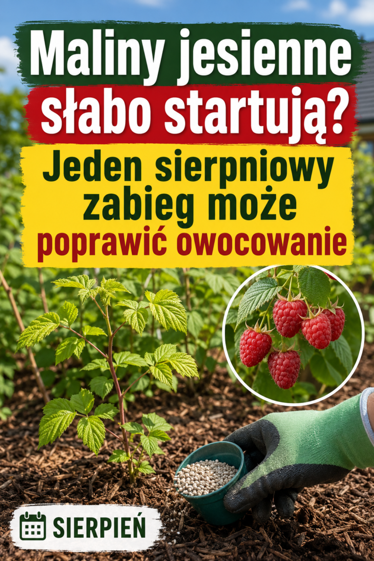 Maliny jesienne słabo startują? Jeden sierpniowy zabieg może poprawić owocowanie