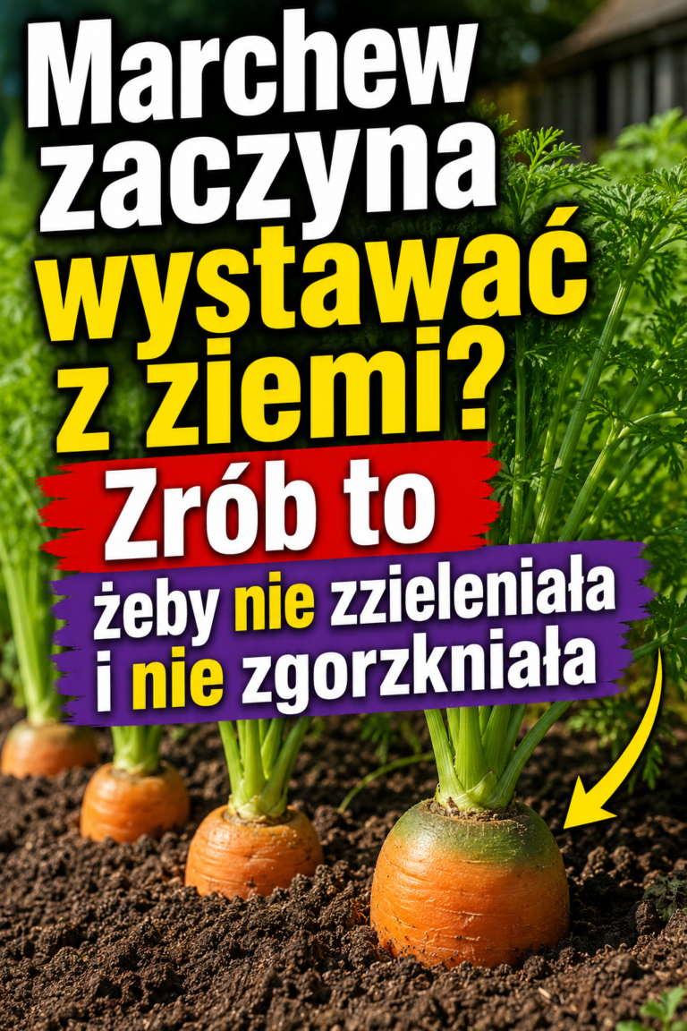 Marchew zaczyna wystawać z ziemi? Zrób to żeby nie zzieleniała i nie zgorzkniała