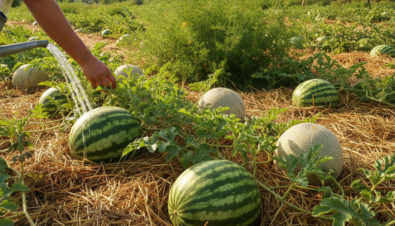 Melony i arbuzy w gruncie – pielęgnacja w pełni lata