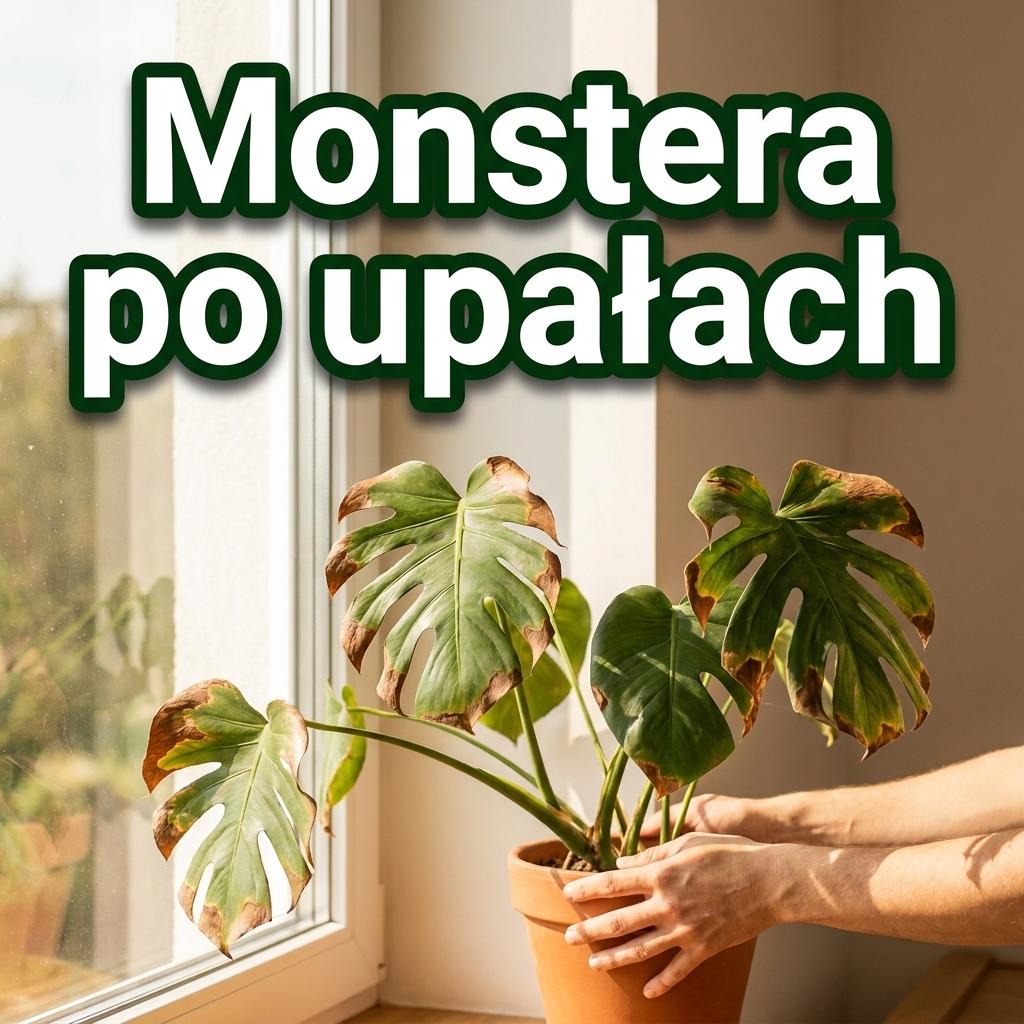 Monstera ma brązowe brzegi liści po upałach? Nie zawsze chodzi o brak wody