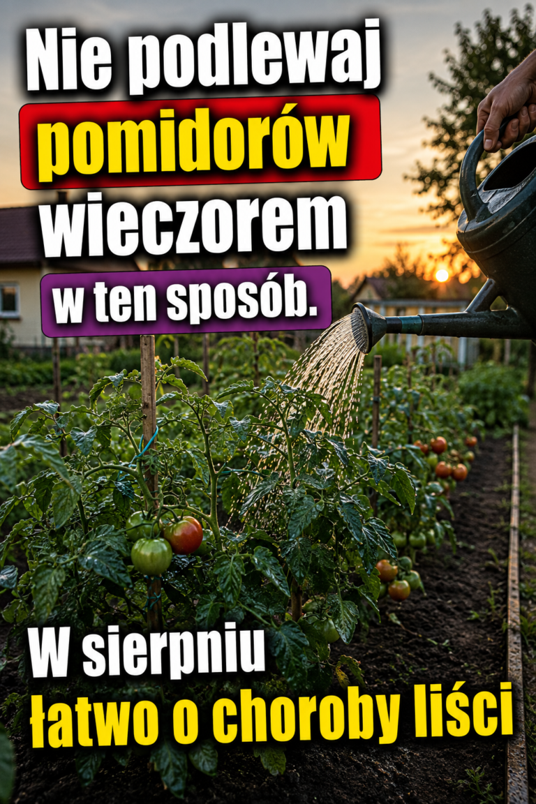 Nie podlewaj pomidorów wieczorem w ten sposób. W sierpniu łatwo o choroby liści