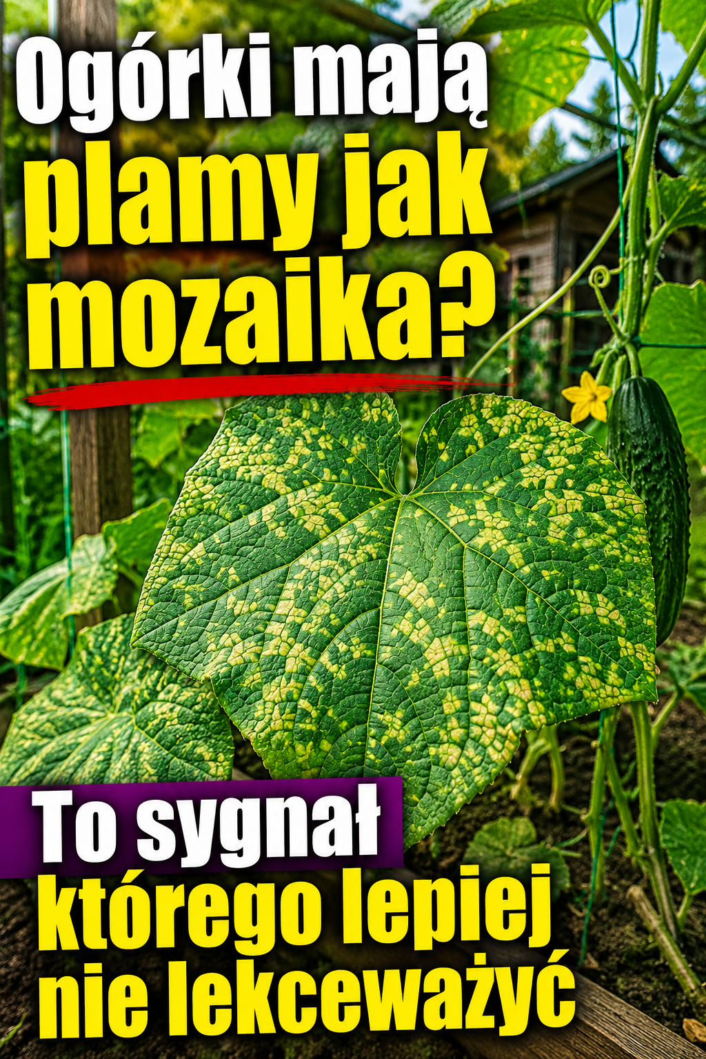 Ogórki mają plamy jak mozaika? To sygnał którego lepiej nie lekceważyć