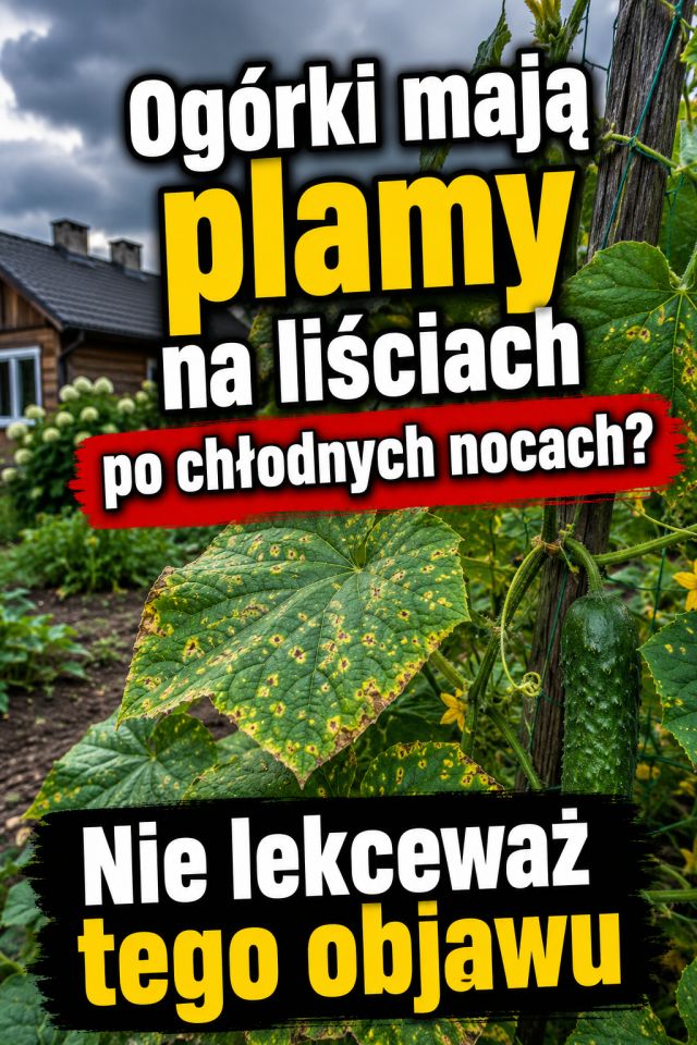 Ogórki mają plamy na liściach po chłodnych nocach? Nie lekceważ tego objawu