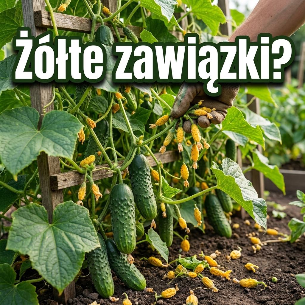 Ogórki mają żółte małe zawiązki które odpadają? To może być sygnał przeciążonej rośliny
