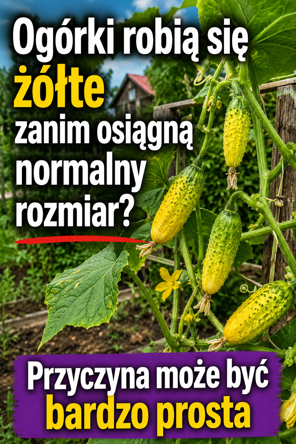 Ogórki robią się żółte zanim osiągną normalny rozmiar? Przyczyna może być bardzo prosta