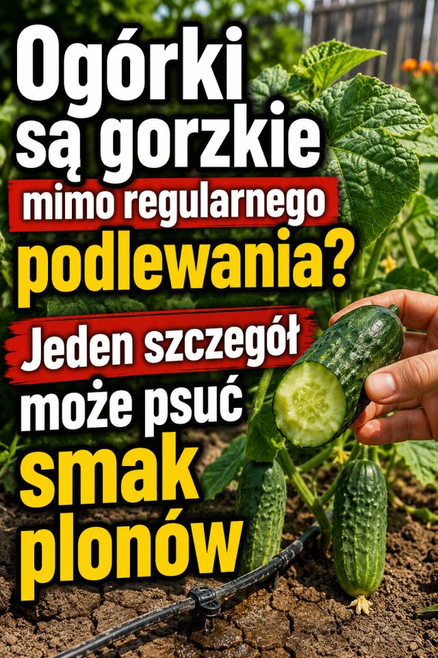 Ogórki są gorzkie mimo regularnego podlewania? Jeden szczegół może psuć smak plonów