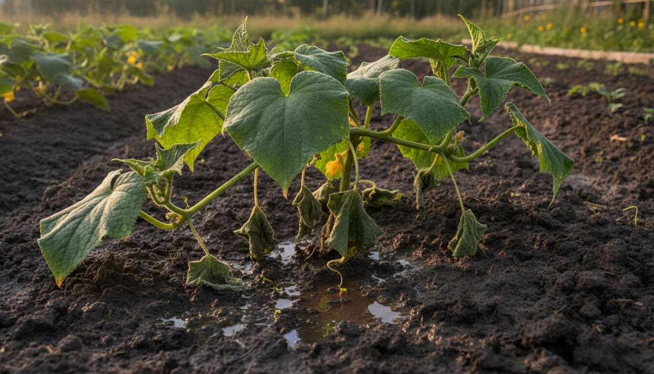 Ogórki więdną mimo wilgotnej ziemi? Korzenie mogą mieć za mało powietrza