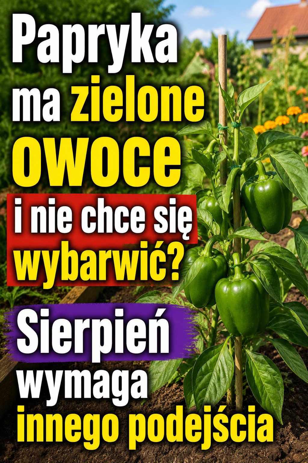 Papryka ma zielone owoce i nie chce się wybarwić? Sierpień wymaga innego podejścia