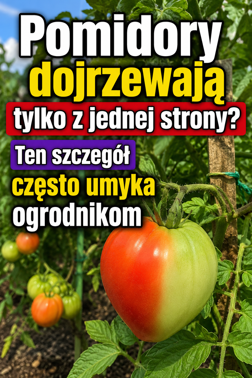 Pomidory dojrzewają tylko z jednej strony? Ten szczegół często umyka ogrodnikom
