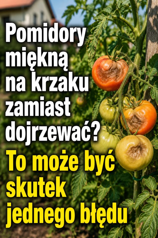 Pomidory miękną na krzaku zamiast dojrzewać? To może być skutek jednego błędu