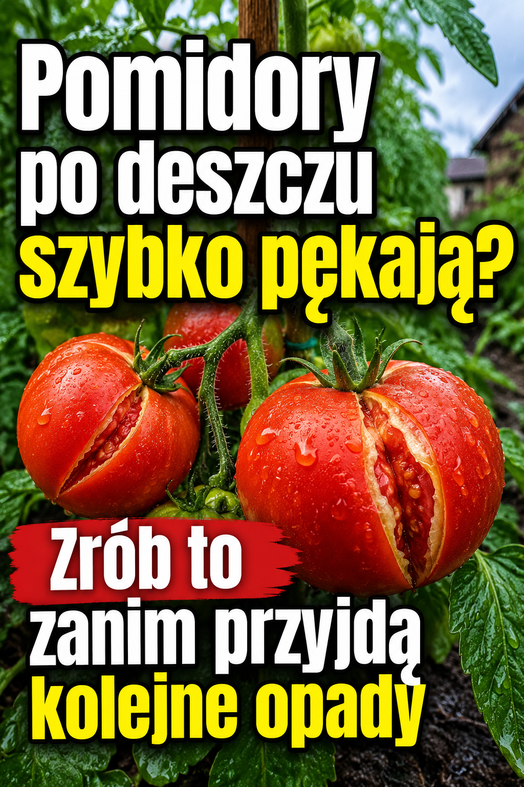 Pomidory po deszczu szybko pękają? Zrób to zanim przyjdą kolejne opady