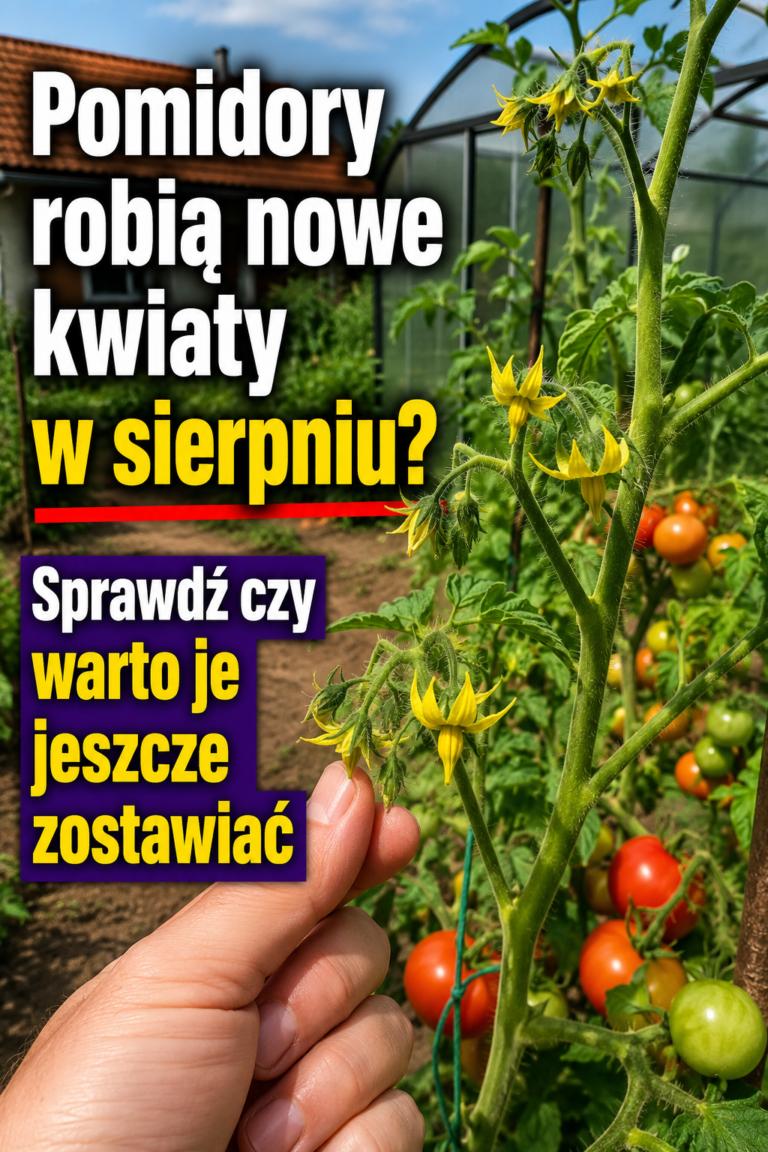 Pomidory robią nowe kwiaty w sierpniu? Sprawdź czy warto je jeszcze zostawiać