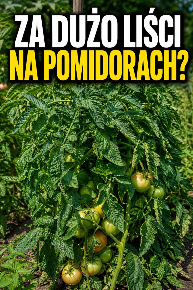 Pomidory w sierpniu mają za dużo liści? Ten błąd opóźnia dojrzewanie całych gron