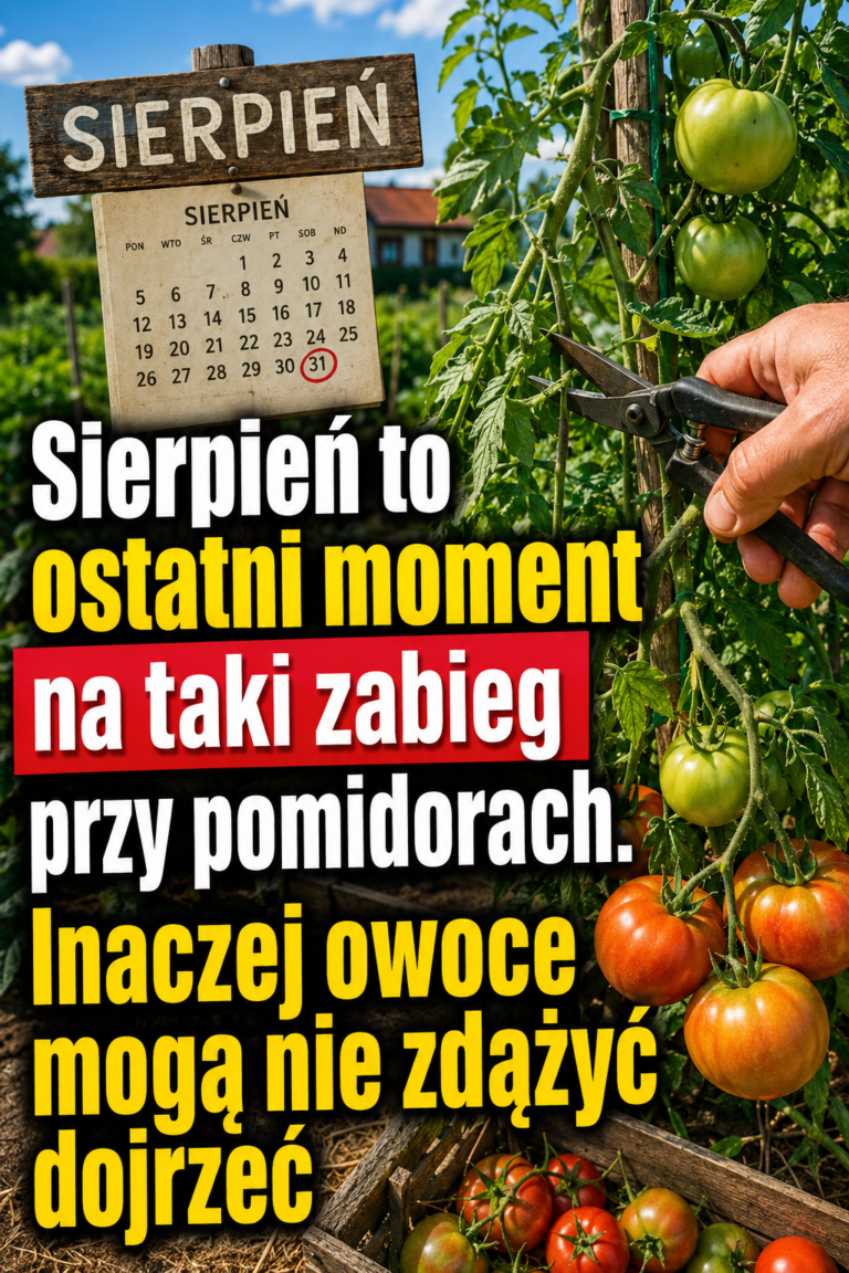 Sierpień to ostatni moment na taki zabieg przy pomidorach. Inaczej owoce mogą nie zdążyć dojrzeć