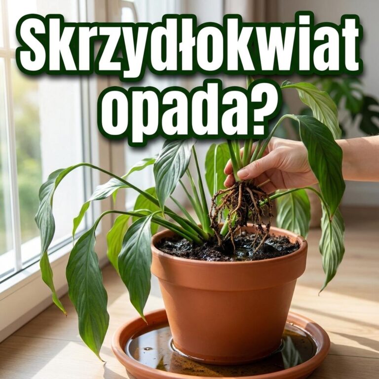 Skrzydłokwiat opada mimo mokrej ziemi? Kolejne podlewanie może mu tylko zaszkodzić