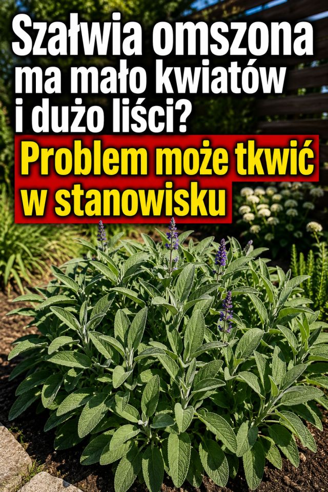 Szałwia omszona ma mało kwiatów i dużo liści? Problem może tkwić w stanowisku