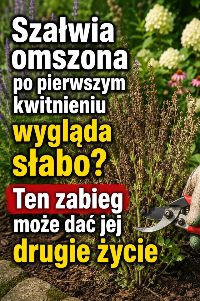 Szałwia omszona po pierwszym kwitnieniu wygląda słabo? Ten zabieg może dać jej drugie życie