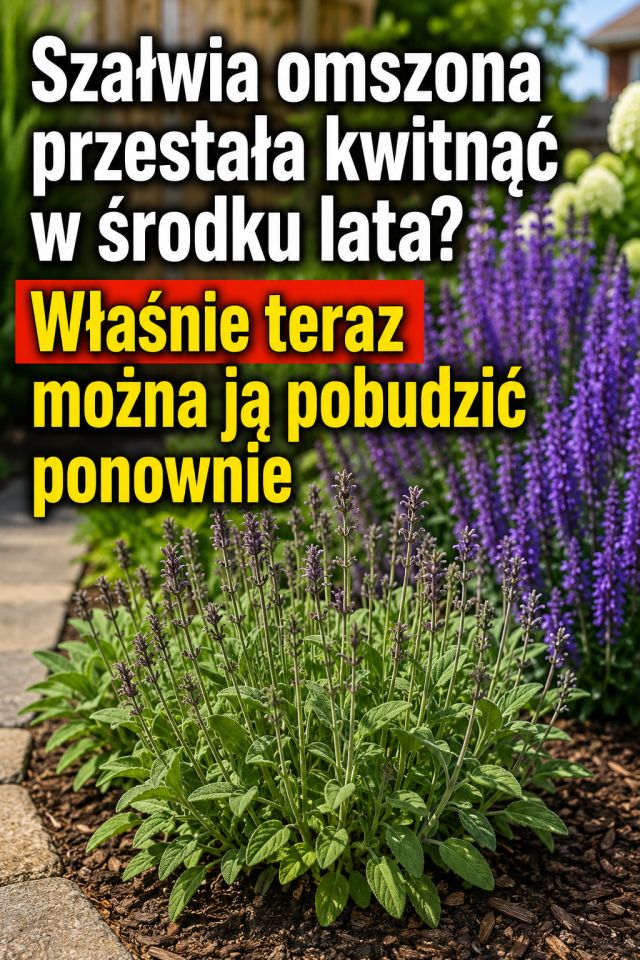 Szałwia omszona przestała kwitnąć w środku lata? Właśnie teraz można ją pobudzić ponownie