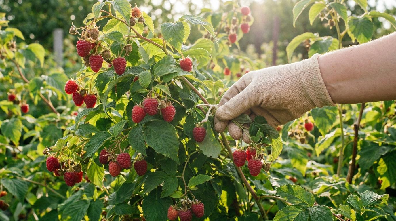 Ten trik ogrodników sprawia, że maliny rodzą podwójnie