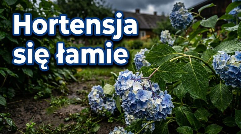 Hortensja bukietowa ma kwiaty ciężkie jak kule? Tak ochronisz pędy przed złamaniem
