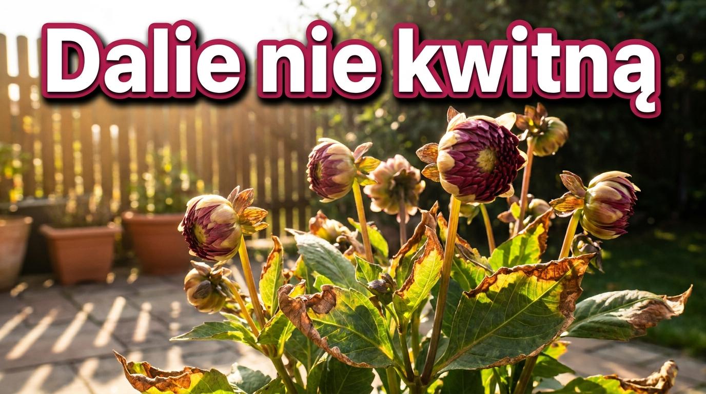 Dalie mają pąki ale nie otwierają kwiatów? Sprawdź podlewanie i miejsce po upałach