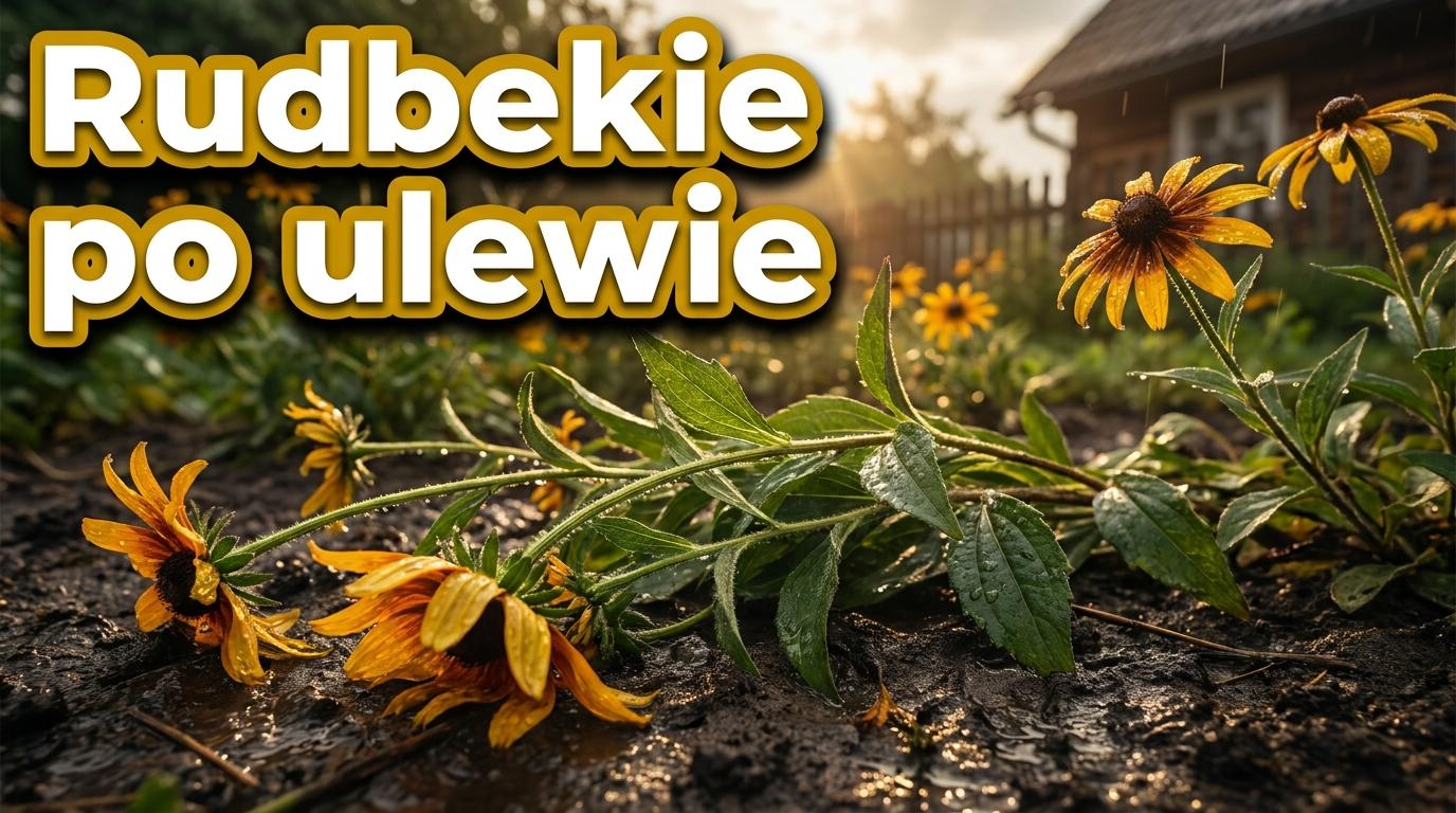 Rudbekie pokładają się po ulewie? Tak je uratujesz bez wycinania całej rabaty