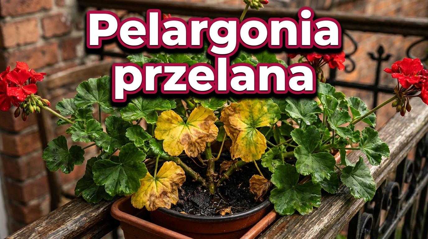 Pelargonie mają żółte liście od środka? To może być efekt przelania a nie starości