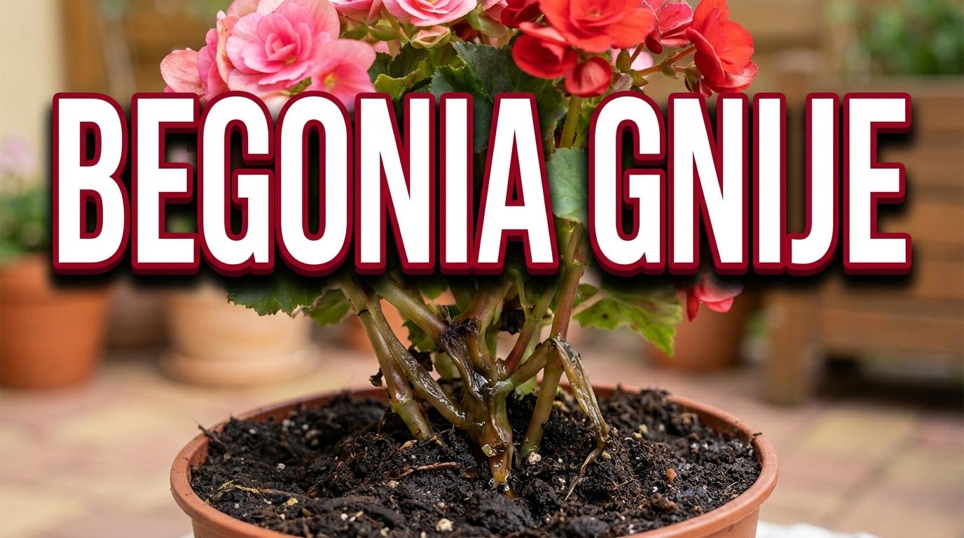 Begonie mają miękkie łodygi przy ziemi? Sprawdź czy doniczka nie trzyma za dużo wilgoci