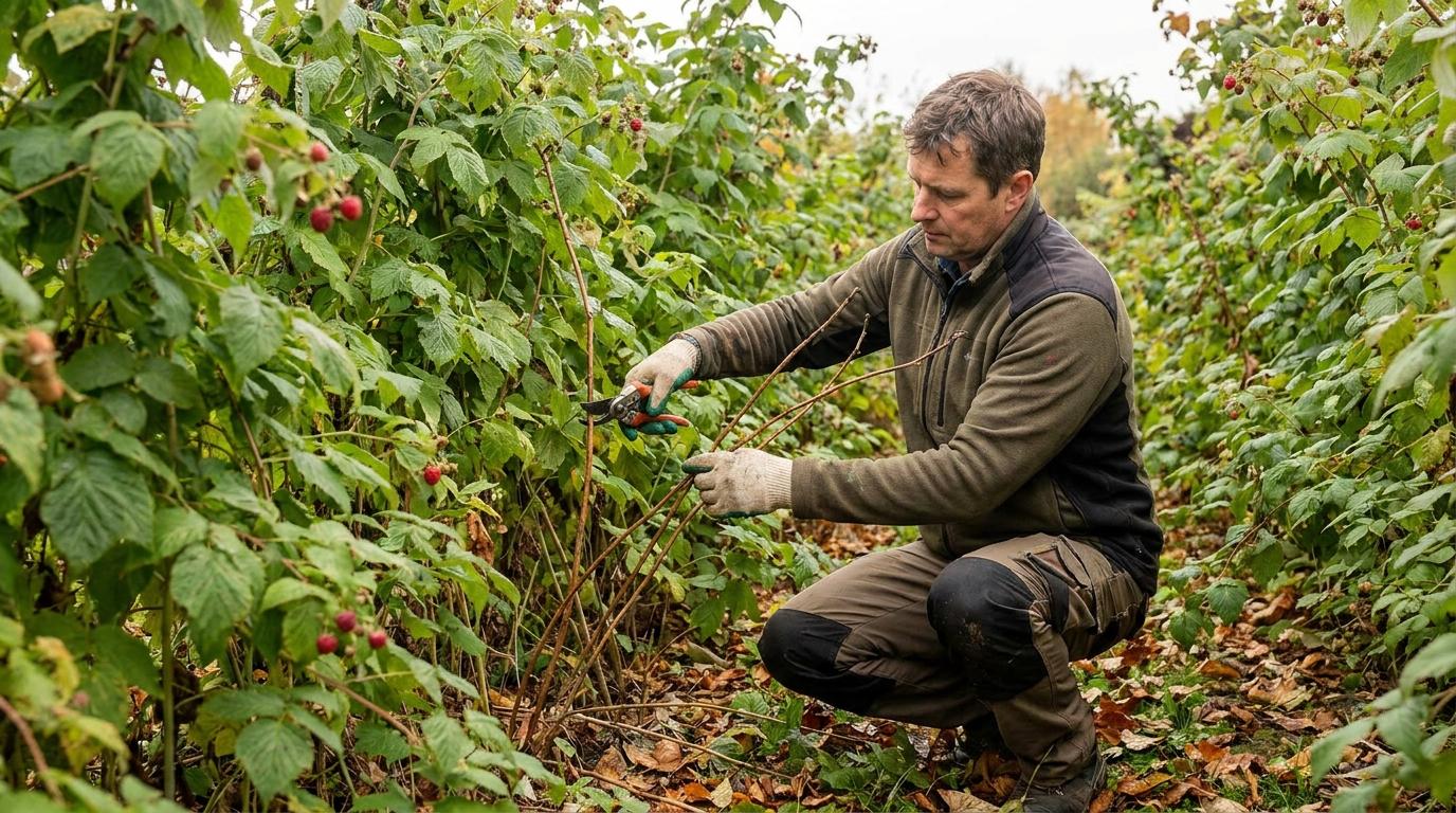 Maliny jesienne mają dużo zieleni ale mało owoców? Sprawdź światło i zagęszczenie pędów