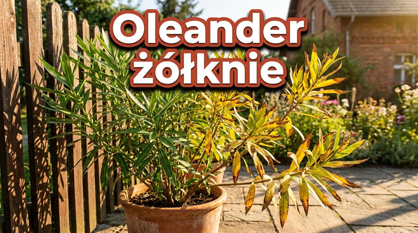 Oleander ma żółte liście po wystawieniu na słońce? Nie zawsze oznacza to chorobę