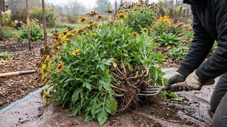Rudbekie kwitną słabiej niż rok temu? Sprawdź czy kępa nie jest już zbyt zagęszczona