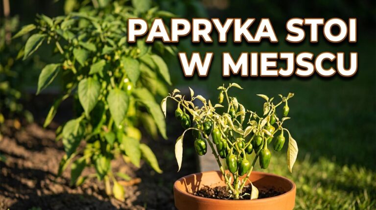 Papryka ma dużo małych owoców ale nie rośnie dalej? Sprawdź czy roślina nie jest przeciążona