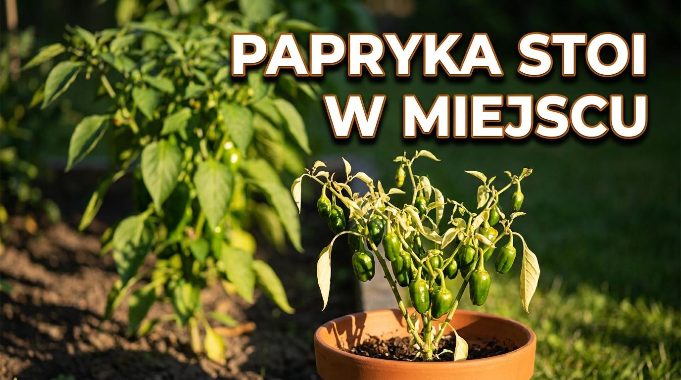 Papryka ma dużo małych owoców ale nie rośnie dalej? Sprawdź czy roślina nie jest przeciążona