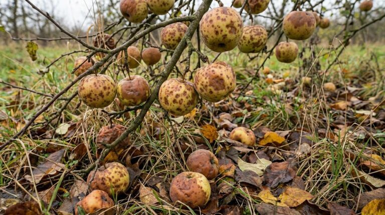 Jabłka mają drobne plamki i zaczynają gnić na drzewie? Nie zostawiaj ich pod koroną