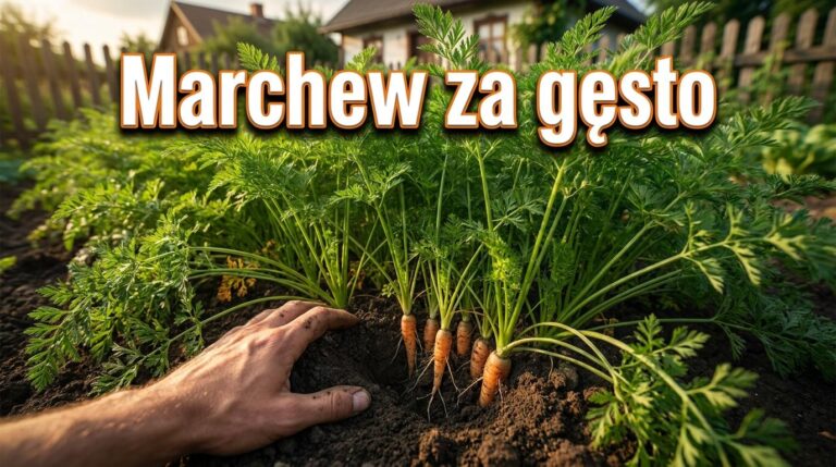 Marchew ma drobne korzenie mimo bujnej naci? Sprawdź czy nie rośnie zbyt gęsto