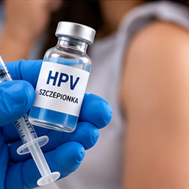 Szczepionka przeciw HPV podczas przygotowywania zastrzyku