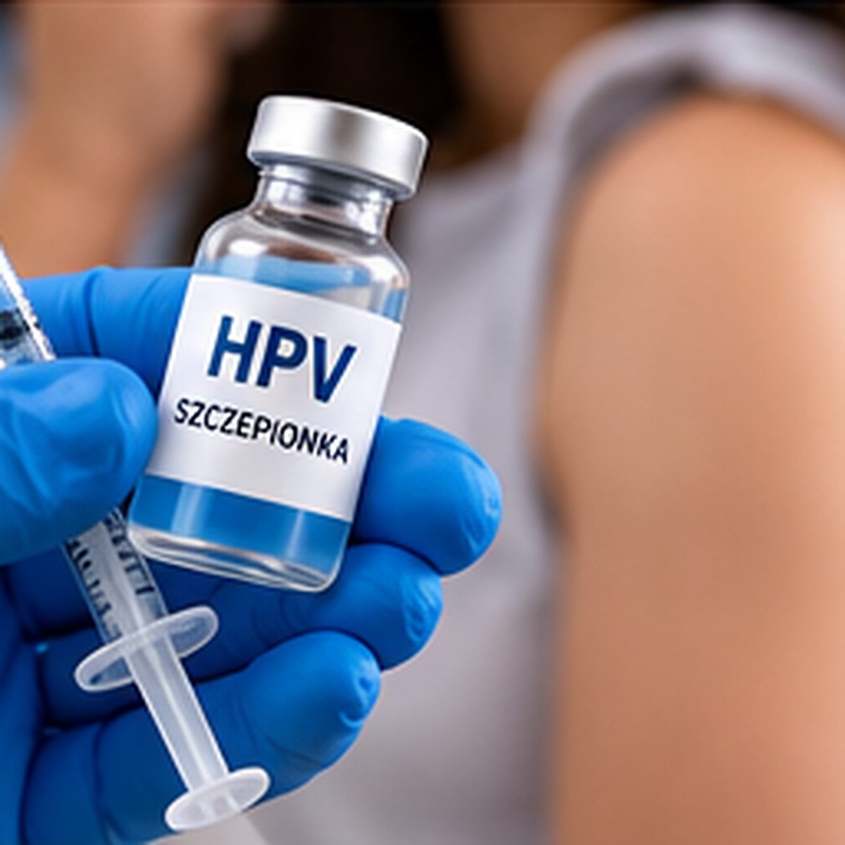 Szczepionka przeciw HPV podczas przygotowywania zastrzyku